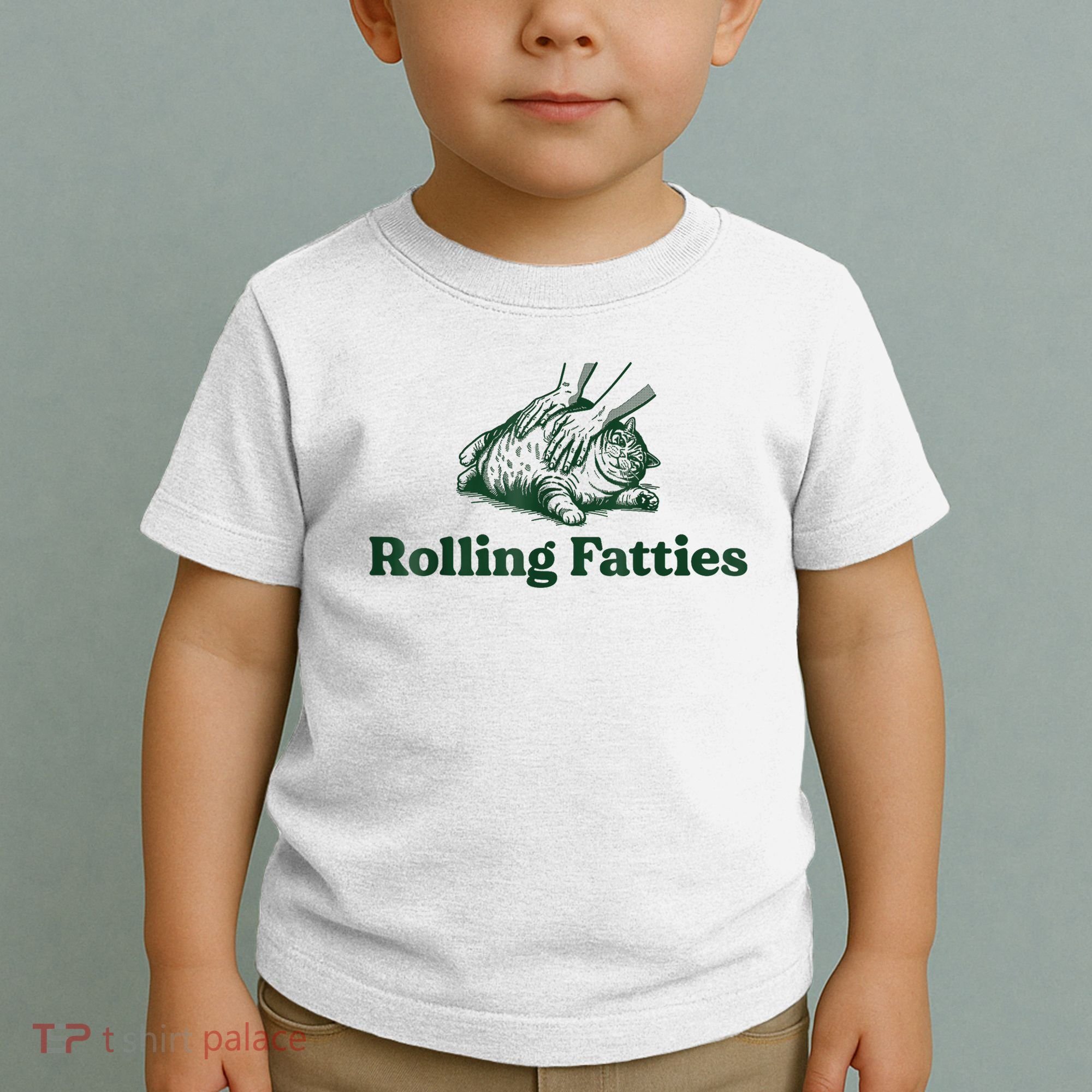 Rolling Fatties Cat Funny Cute Cat Lover Kitten Owner Kitty Toddler T-Shirt