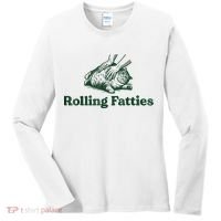Rolling Fatties Cat Funny Cute Cat Lover Kitten Owner Kitty Women's Long Sleeve Shirt thumb 0