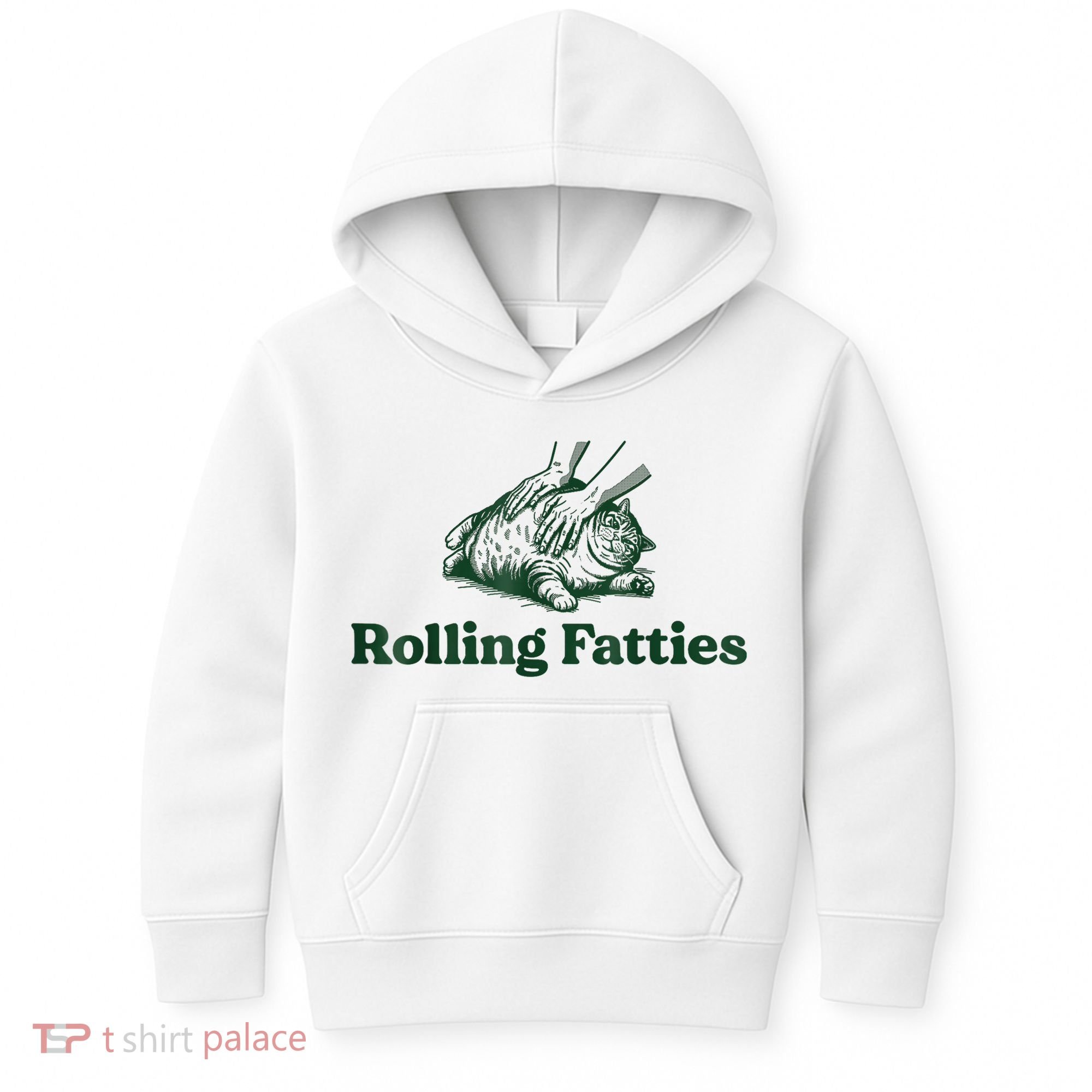 Rolling Fatties Cat Funny Cute Cat Lover Kitten Owner Kitty Kids Hoodie