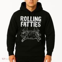 Rolling Fatties Cat Funny Fat Kitten Hoodie thumb 2