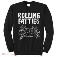 Rolling Fatties Cat Funny Fat Kitten Sweatshirt thumb 0