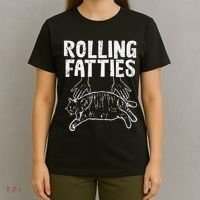 Rolling Fatties Cat Funny Fat Kitten T-Shirt thumb 4
