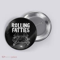 Rolling Fatties Cat Funny Fat Kitten Button thumb 0