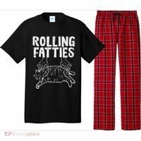 Rolling Fatties Cat Funny Fat Kitten Pajama Set thumb 0
