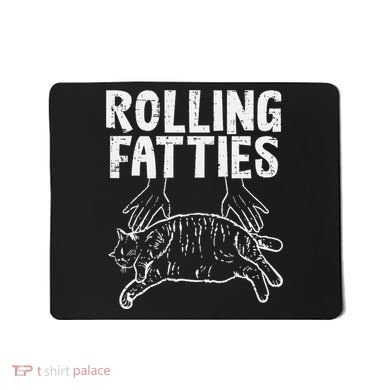 Rolling Fatties Cat Funny Fat Kitten Mousepad