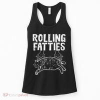 Rolling Fatties Cat Funny Fat Kitten Women's Tank Top thumb 0