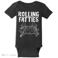 Rolling Fatties Cat Funny Fat Kitten Baby Bodysuit thumb 0