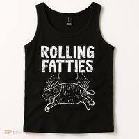 Rolling Fatties Cat Funny Fat Kitten Tank Top thumb 2