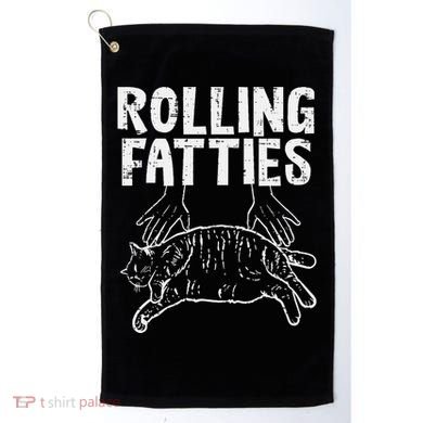 Rolling Fatties Cat Funny Fat Kitten Golf Towel