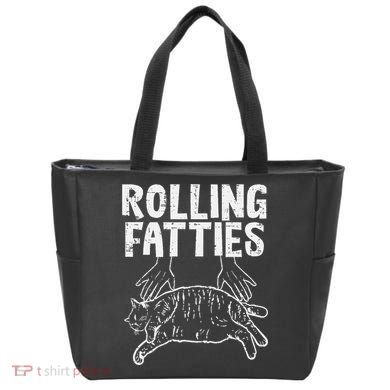 Rolling Fatties Cat Funny Fat Kitten Tote Bag