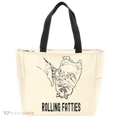 Rolling Fatties Cat Tote Bag