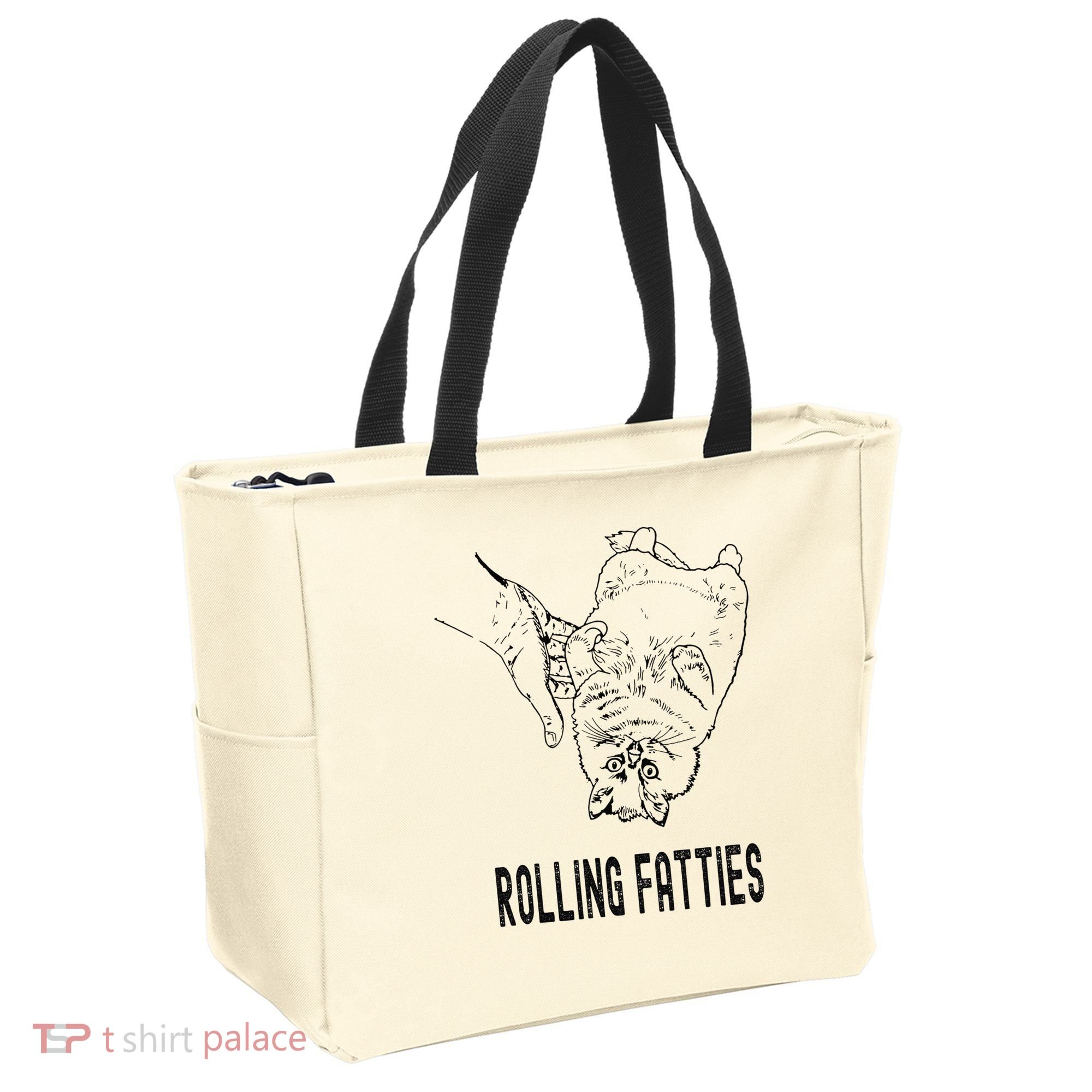 Rolling Fatties Cat Tote Bag