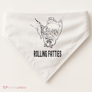 Rolling Fatties Cat USA-Made Doggie Bandana