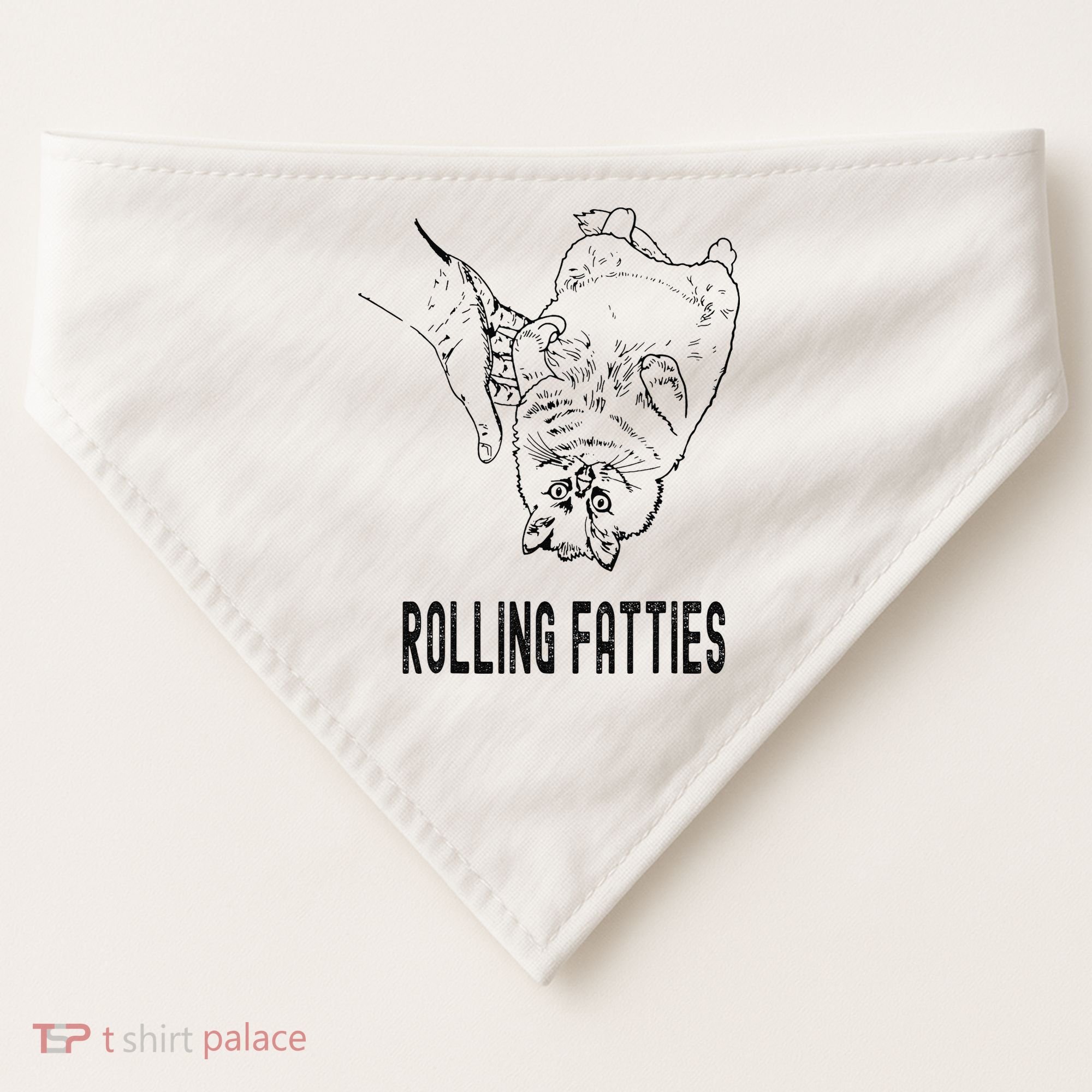 Rolling Fatties Cat USA-Made Doggie Bandana