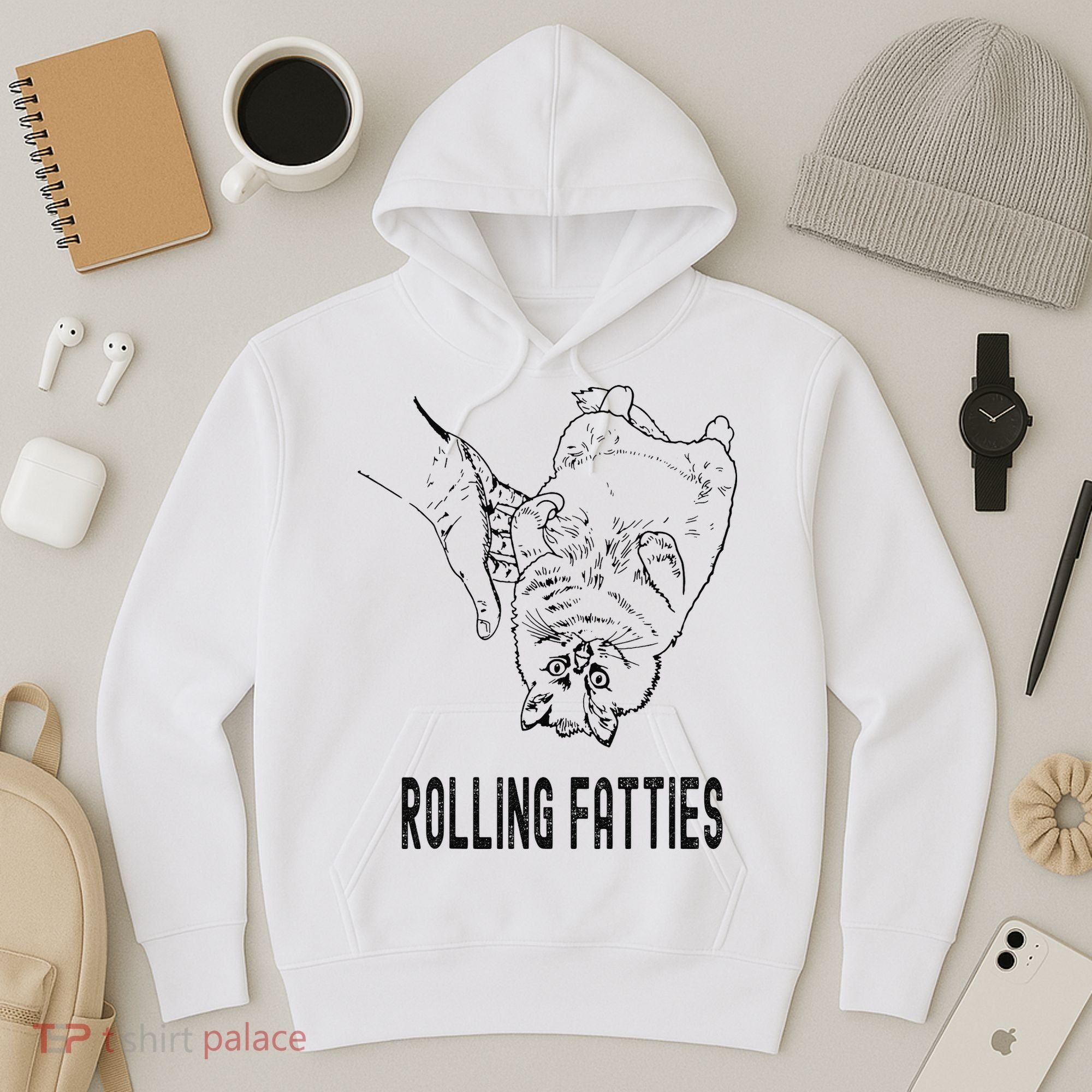 Rolling Fatties Cat Hoodie