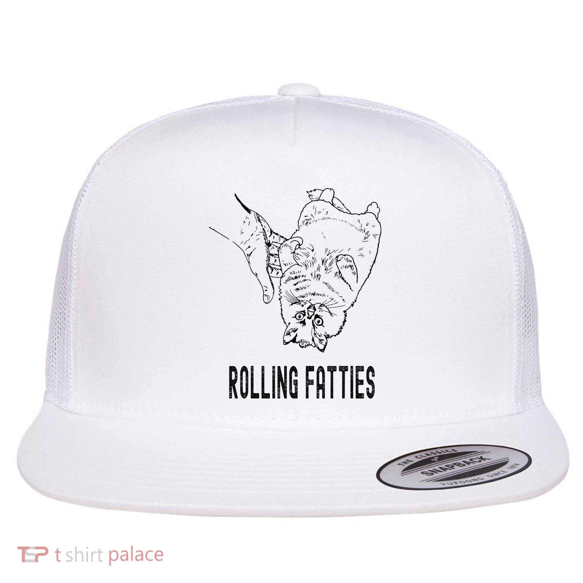Rolling Fatties Cat Flat Bill Trucker Hat