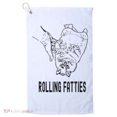 Rolling Fatties Cat Golf Towel