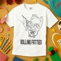 Rolling Fatties Cat Kids T-Shirt thumb 3
