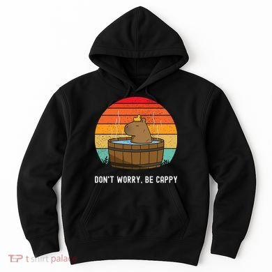 Retro Funny Capybara DonT Worry Be Capy Hoodie