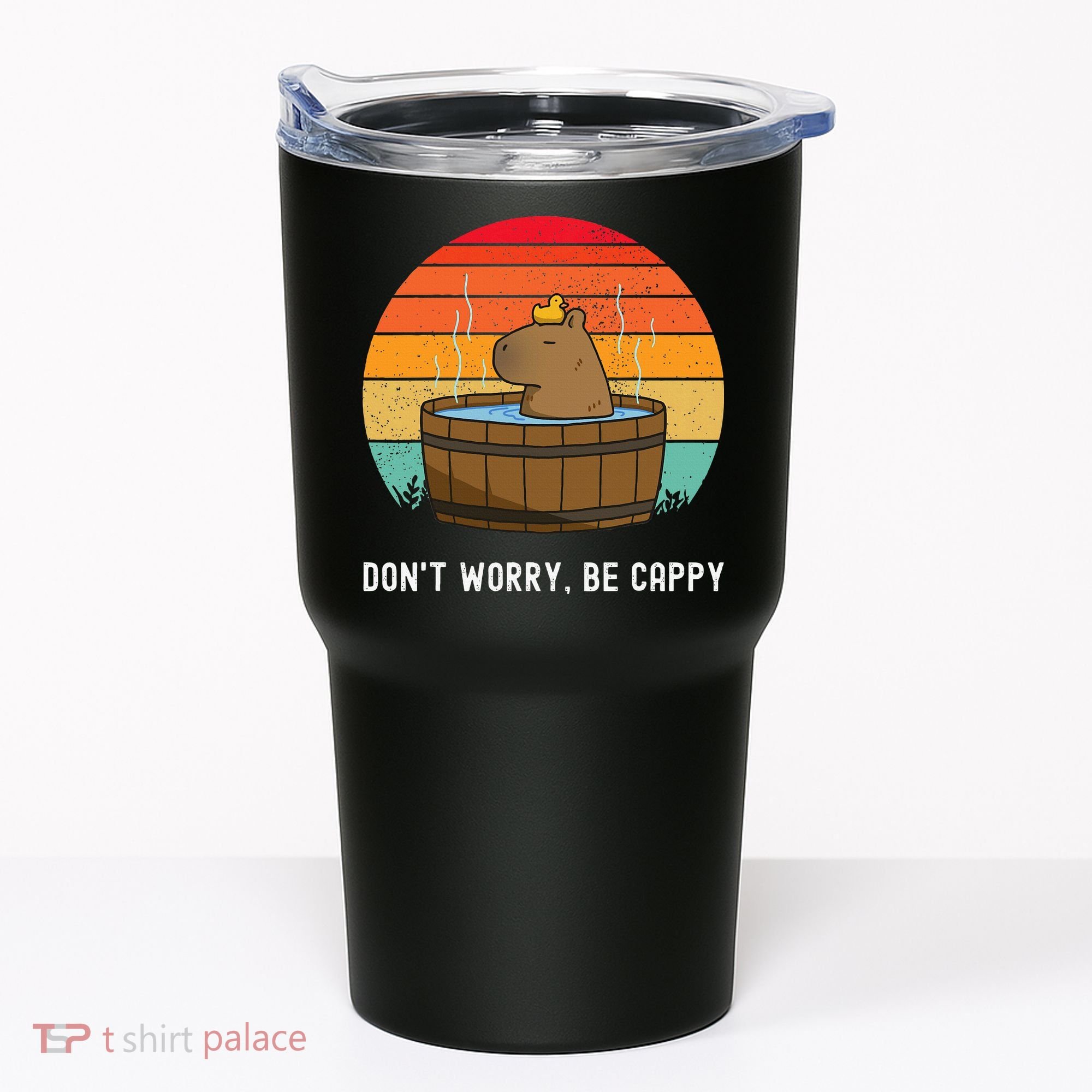 Retro Funny Capybara DonT Worry Be Capy Tumbler
