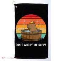 Retro Funny Capybara DonT Worry Be Capy Golf Towel thumb 0