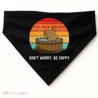 Retro Funny Capybara DonT Worry Be Capy USA-Made Doggie Bandana thumb 0