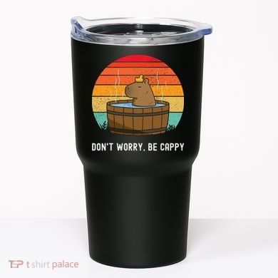 Retro Funny Capybara DonT Worry Be Capy Tumbler