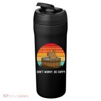 Retro Funny Capybara DonT Worry Be Capy 24oz Duet Stainless Steel Tumbler thumb 3