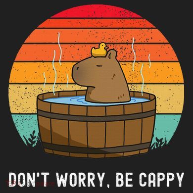 Retro Funny Capybara DonT Worry Be Capy 24oz Duet Stainless Steel Tumbler