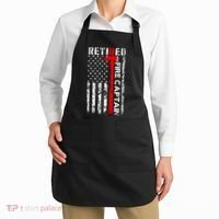 Retired Fire Captain Firefighter American Flag Apron thumb 2