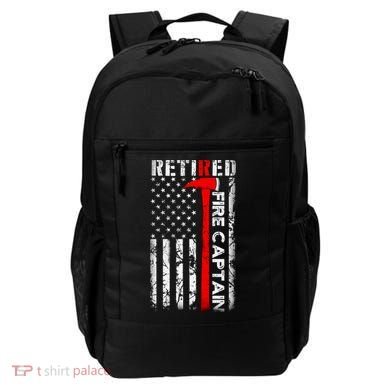 Retired Fire Captain Firefighter American Flag Backpack