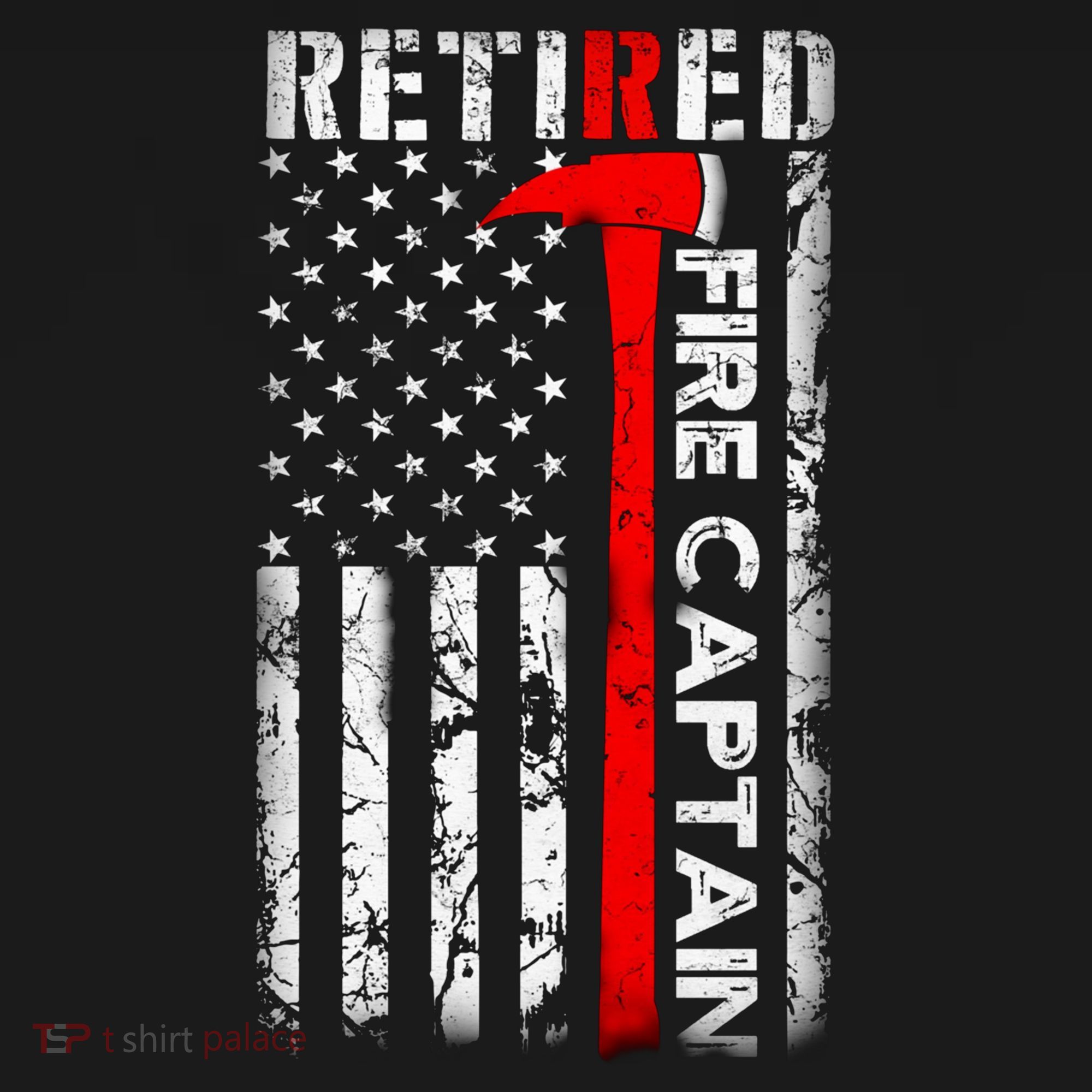 Retired Fire Captain Firefighter American Flag Backpack