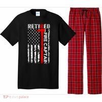 Retired Fire Captain Firefighter American Flag Pajama Set thumb 0