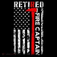 Retired Fire Captain Firefighter American Flag Mousepad thumb 1