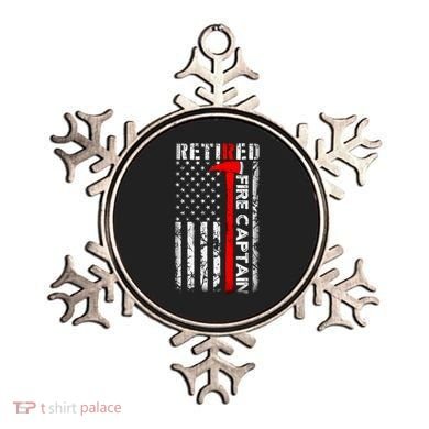 Retired Fire Captain Firefighter American Flag Ornament