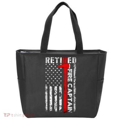 Retired Fire Captain Firefighter American Flag Tote Bag