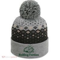 Rolling Fatties Cat Funny Cute Cat Lover Kitten Owner Kitty The Baniff Cuffed Pom Beanie thumb 0