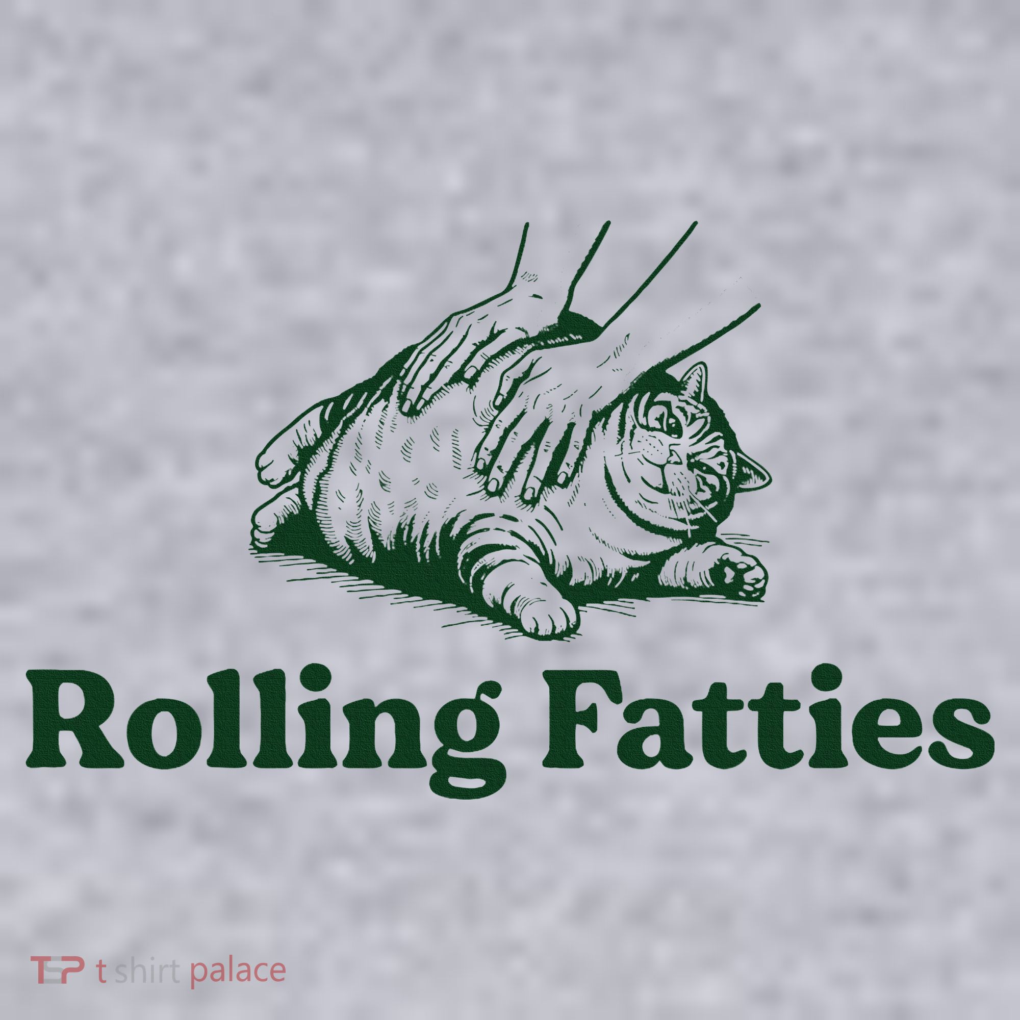 Rolling Fatties Cat Funny Cute Cat Lover Kitten Owner Kitty Women's Racerback Cropped Tank