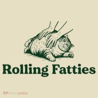 Rolling Fatties Cat Funny Cute Cat Lover Kitten Owner Kitty Comfort Colors Boxy T-Shirt thumb 3