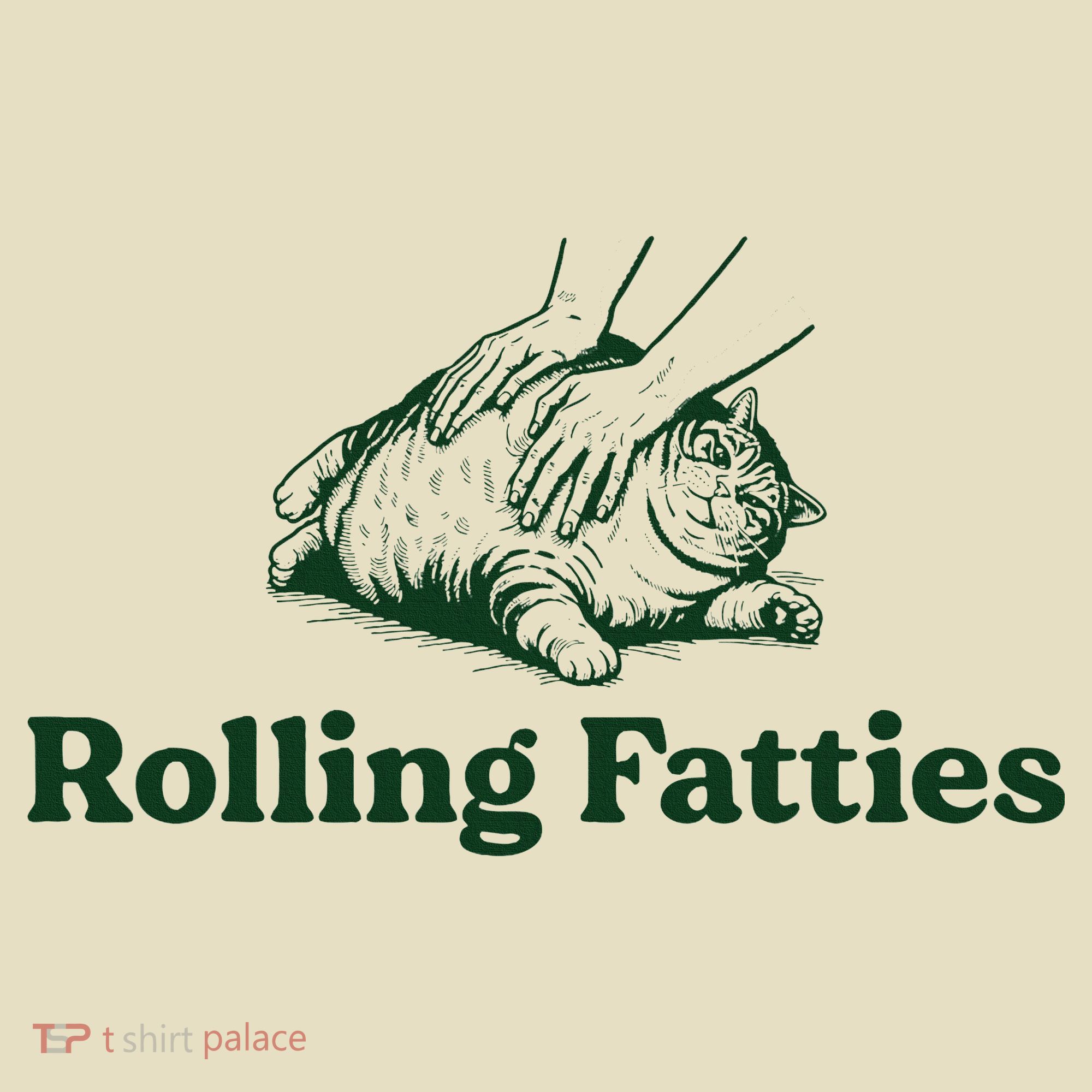Rolling Fatties Cat Funny Cute Cat Lover Kitten Owner Kitty Comfort Colors Boxy T-Shirt