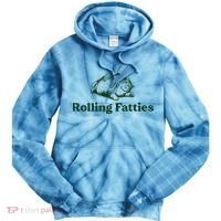 Rolling Fatties Cat Funny Cute Cat Lover Kitten Owner Kitty Tie Dye Hoodie thumb 0