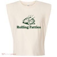 Rolling Fatties Cat Funny Cute Cat Lover Kitten Owner Kitty Garment-Dyed Women's Muscle Tee thumb 0