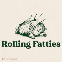 Rolling Fatties Cat Funny Cute Cat Lover Kitten Owner Kitty Garment-Dyed Women's Muscle Tee thumb 6