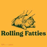 Rolling Fatties Cat Funny Cute Cat Lover Kitten Owner Kitty Pom Pom 12in Knit Beanie thumb 2