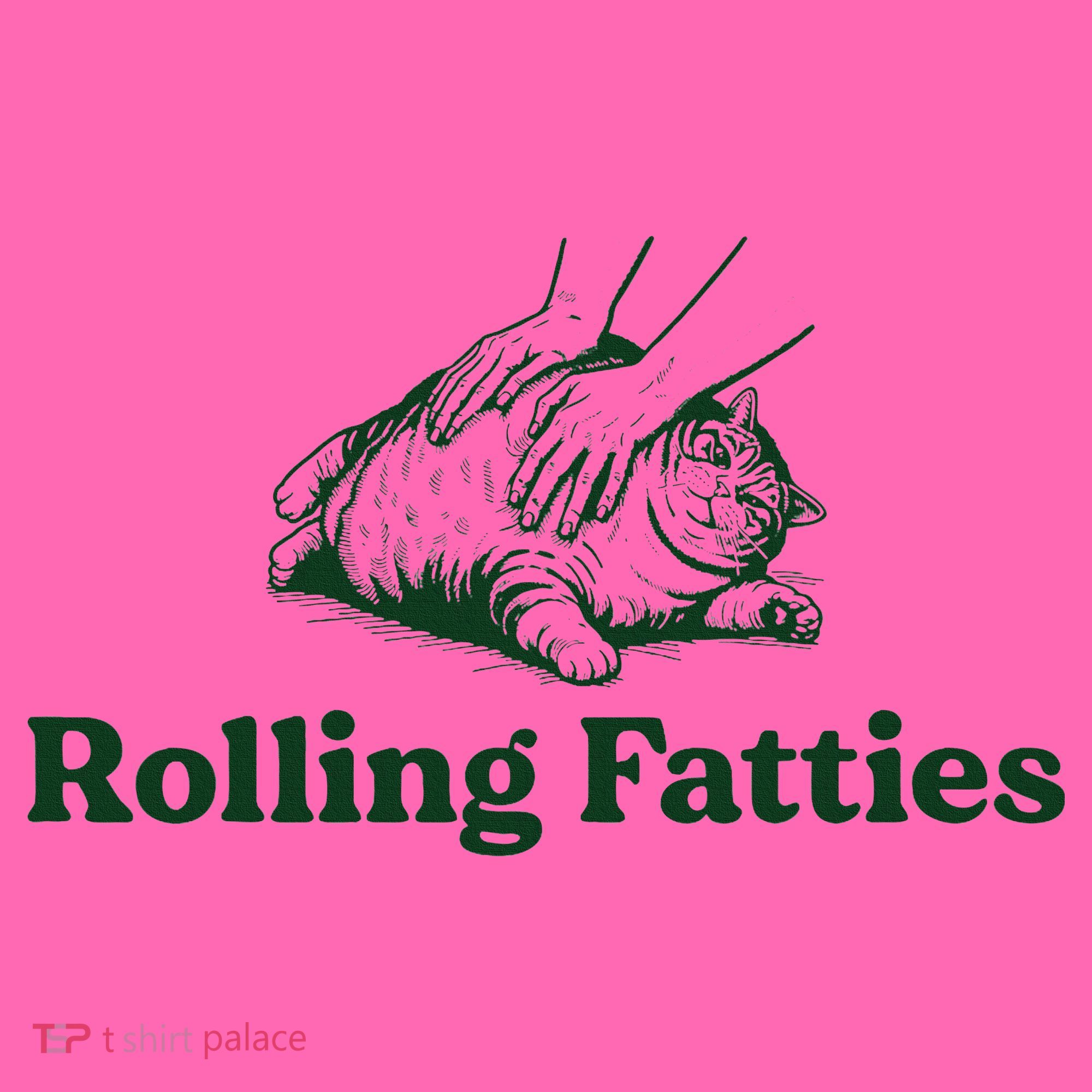 Rolling Fatties Cat Funny Cute Cat Lover Kitten Owner Kitty Stripe Pom Pom Beanie