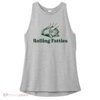 Rolling Fatties Cat Funny Cute Cat Lover Kitten Owner Kitty Ladies PosiCharge Tri-Blend Wicking Tank thumb 0