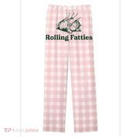 Rolling Fatties Cat Funny Cute Cat Lover Kitten Owner Kitty Women's Flannel Plaid Pajama Pants thumb 0