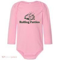 Rolling Fatties Cat Funny Cute Cat Lover Kitten Owner Kitty Baby Long Sleeve Bodysuit thumb 0