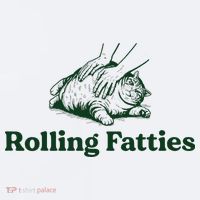 Rolling Fatties Cat Funny Cute Cat Lover Kitten Owner Kitty Sueded Cloud Jersey T-Shirt thumb 2