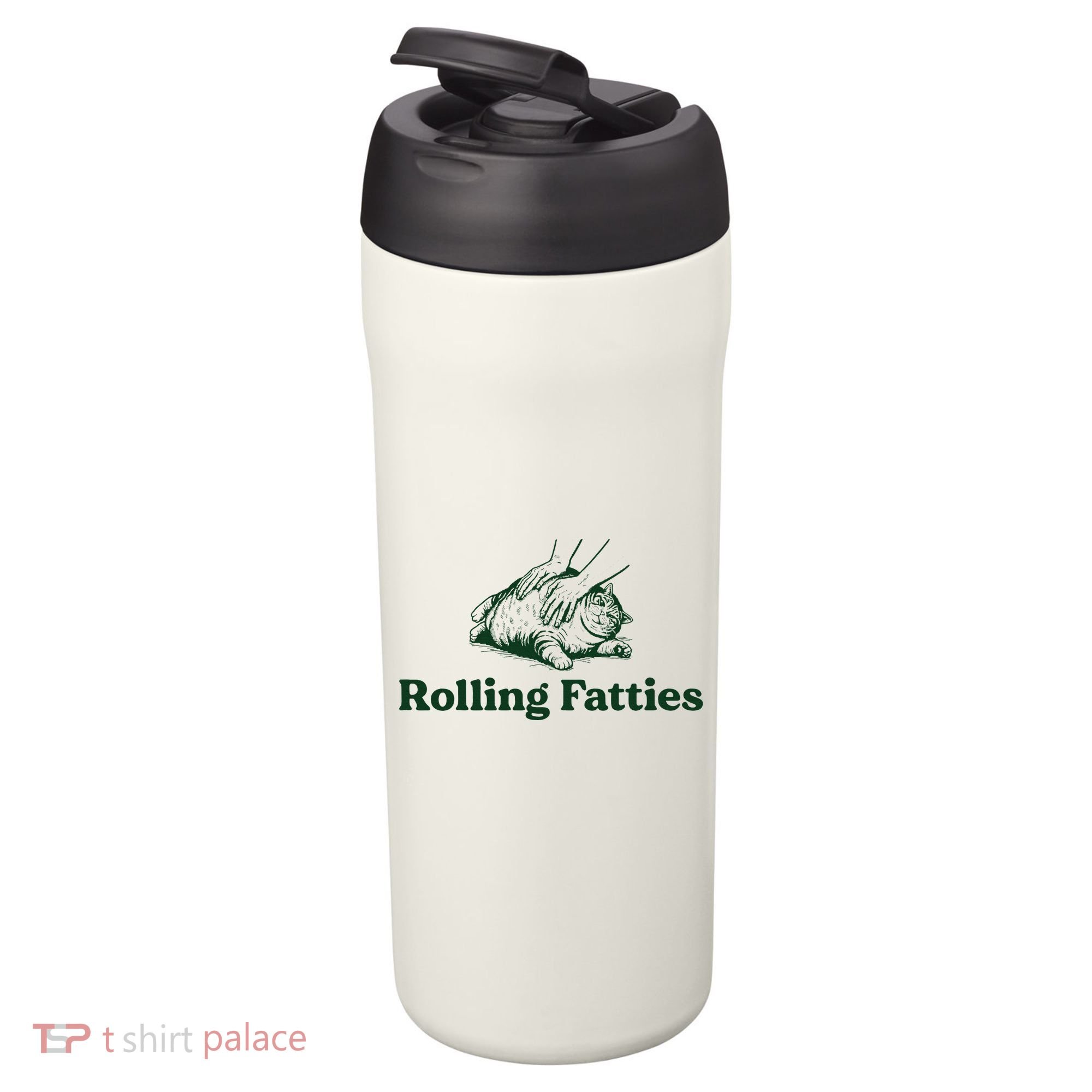 Rolling Fatties Cat Funny Cute Cat Lover Kitten Owner Kitty 24oz Duet Stainless Steel Tumbler